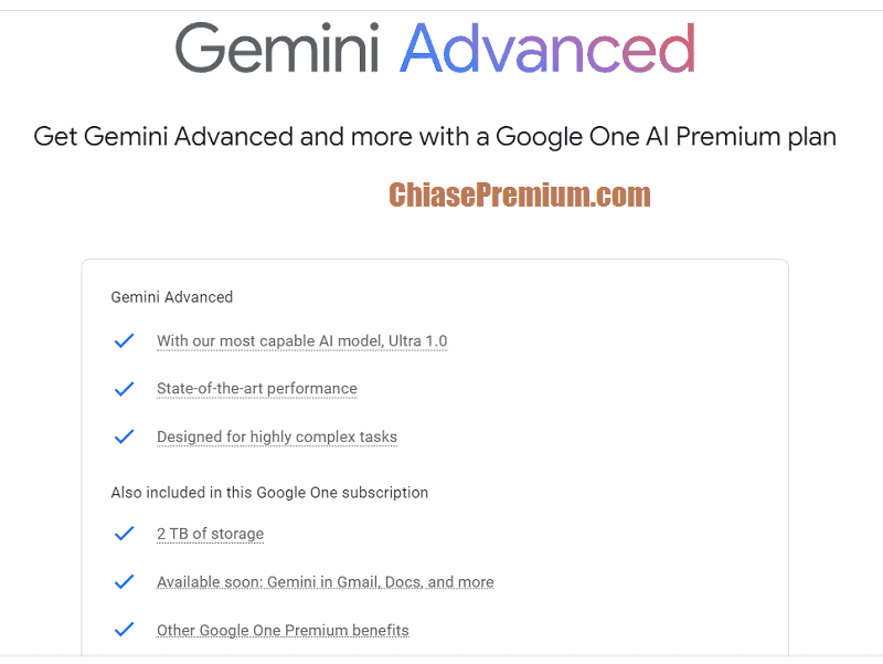 Nâng cấp Google Gemini Advanced
