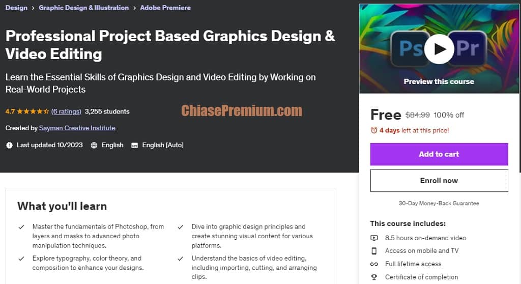 Professional Project Based Graphics Design & Video Editing