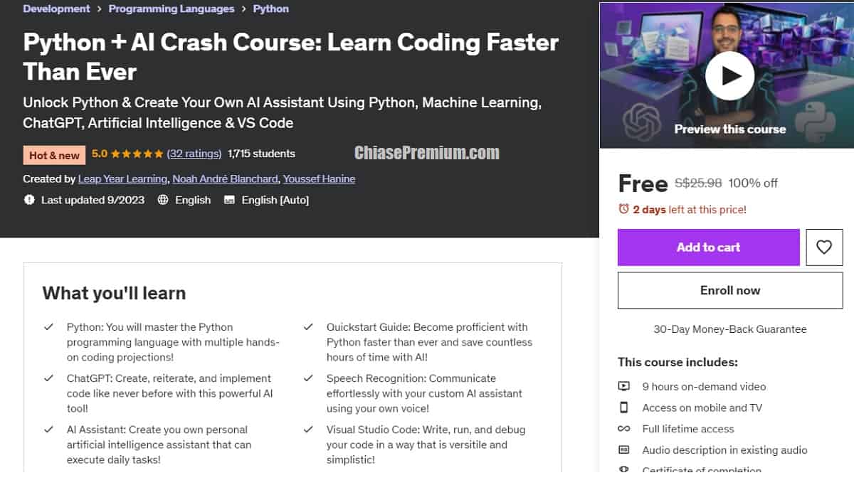 Python + AI Crash Course: Learn Coding Faster Than Ever