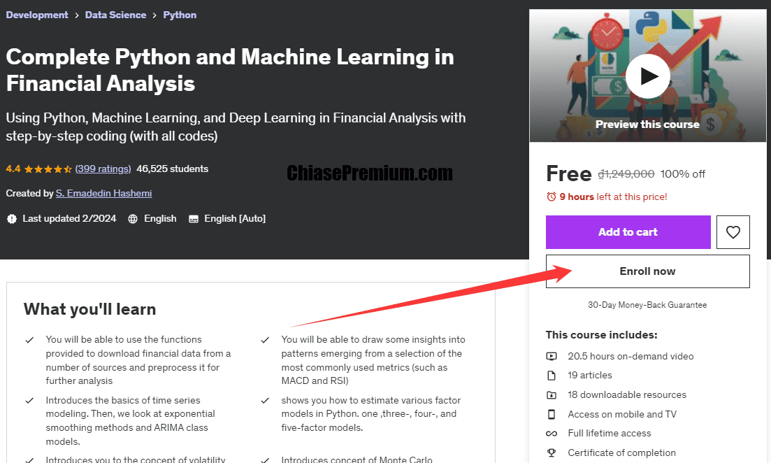 Complete Python and Machine Learning in Financial Analysis