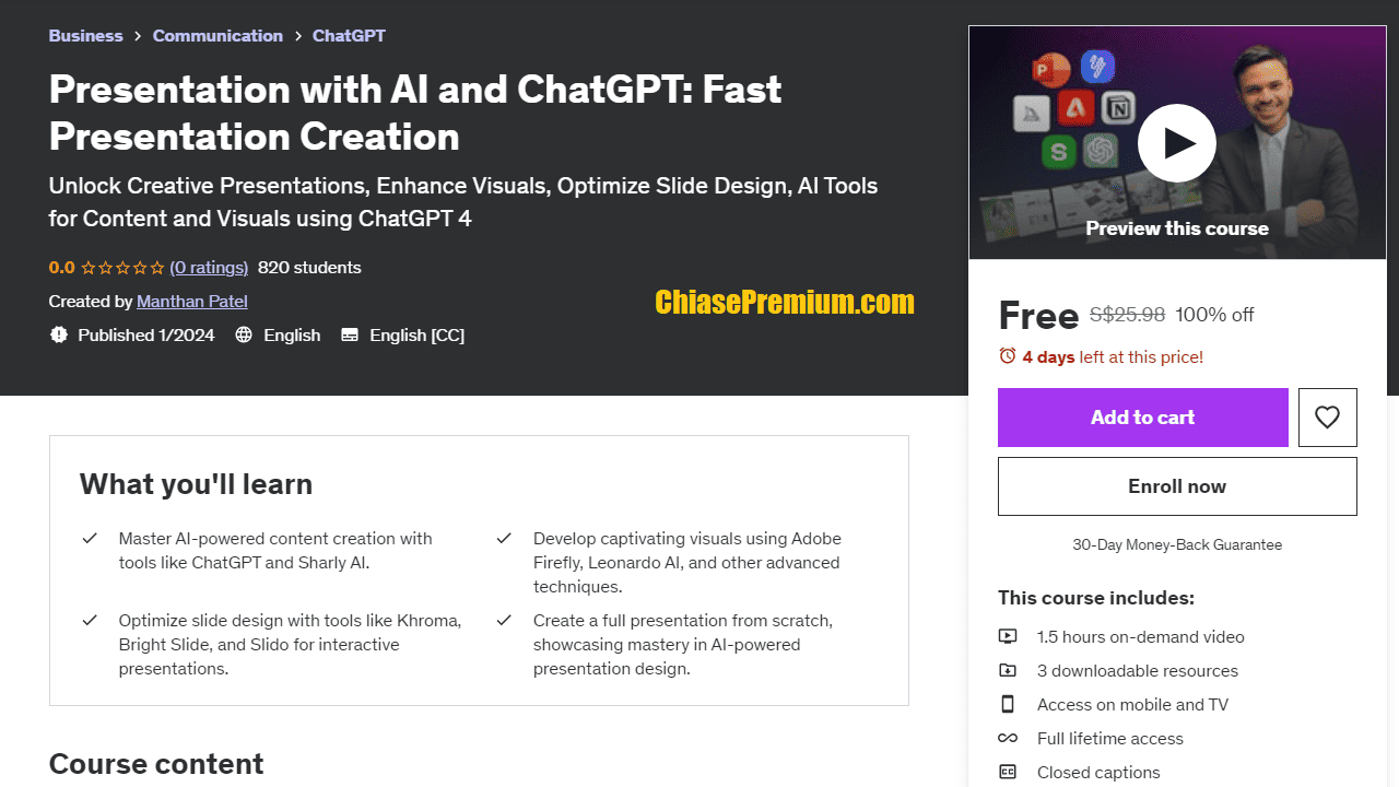 Presentation with AI and ChatGPT: Fast Presentation Creation