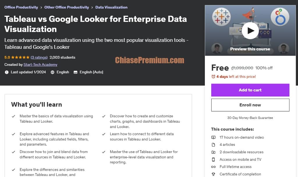 Tableau vs Google Looker for Enterprise Data Visualization