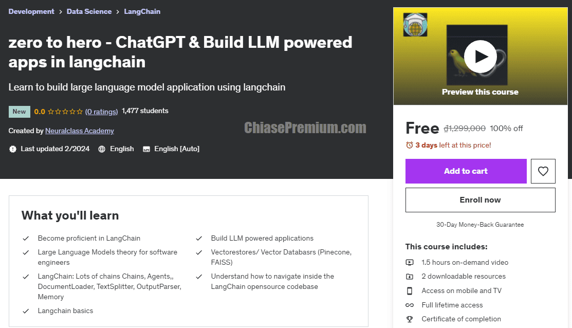 zero to hero - ChatGPT & Build LLM powered apps in langchain